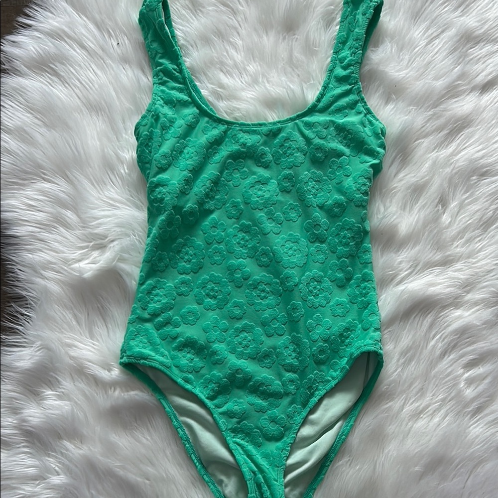 Cupshe Green Floral One Piece Swimsuit